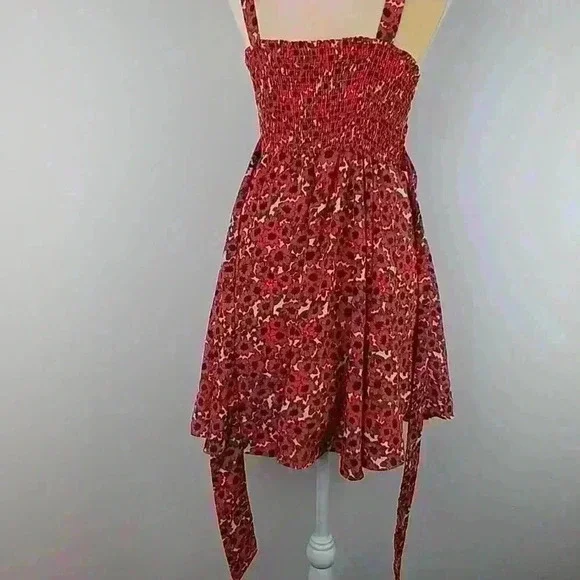 Forever 21 Ladies Coral Floral Print Sz S - Picture 7 of 8